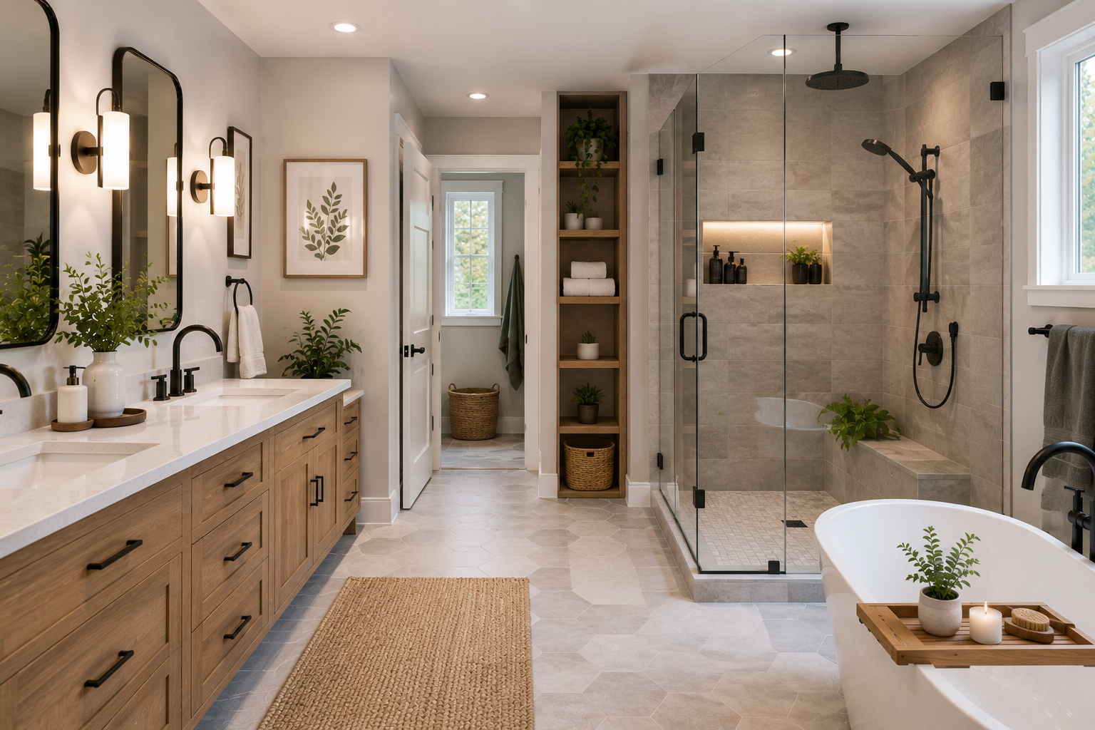 Modern spa-inspired bathroom retreat